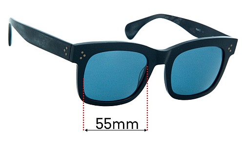 Sunglass Fix Replacement Lenses for Marc Vincent Olympic - 55mm Wide 
