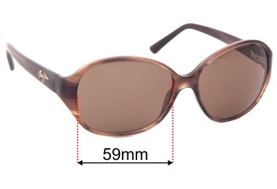 Sunglass Fix Replacement Lenses for Maui Jim MJ221 - 59mm Wide 