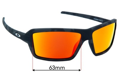 Oakley Cables OO9129 Verres de Remplacement 63mm wide 