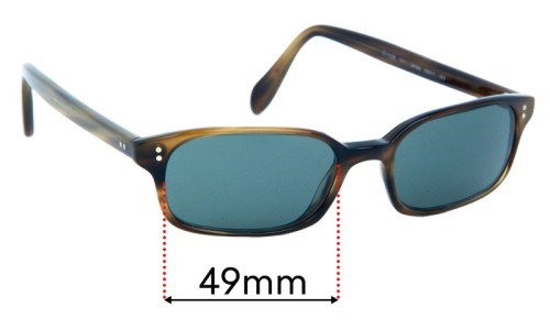 Sunglass Fix Ersatzgläser für Oliver Peoples OV5226 James - 49mm Wide 