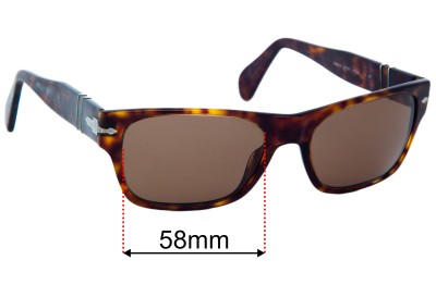 Persol 2993-S Replacement Lenses 58mm wide 
