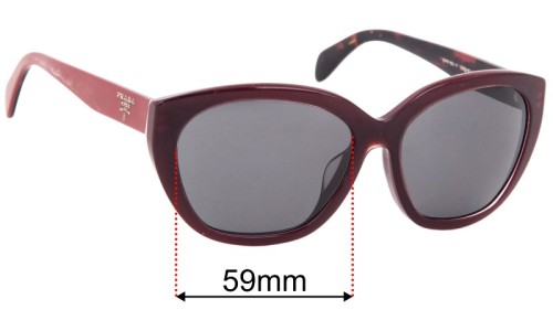 Prada SPR16X-F Lentilles de Remplacement 59mm wide 