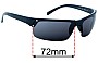 Sunglass Fix Replacement Lenses for Prada SPS02F - 72mm Wide 