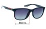 Sunglass Fix Lentes de Repuesto para Prada SPS03O-F - 58mm Wide 