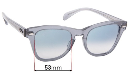  Ray Ban RB0707S  Replacement Sunglass Lenses - 53mm Wide 