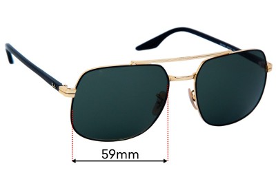 Ray Ban RB3699 Replacement Lenses 59mm wide 