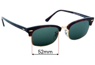 Ray Ban RB3916 Clubmaster Square Replacement Lenses 52mm wide 
