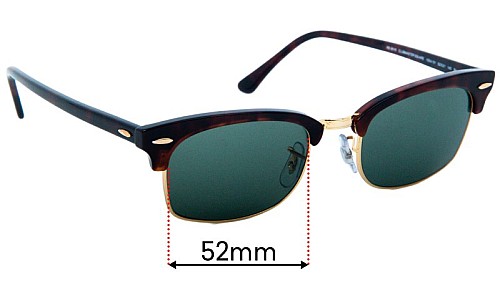 Ray Ban RB3916 Clubmaster Square Lentes de Repuesto 52mm wide 