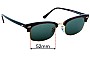 Sunglass Fix Lentes de Repuesto para Ray-Ban RB3916 Clubmaster Square - 52mm Wide 