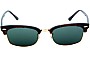 Sunglass Fix Ray Ban RB3916 Clubmaster Square Replacement Sunglass Lenses - Front View 
