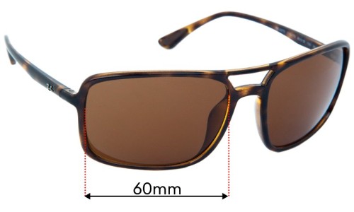 Ray Ban RB4375 Replacement Lenses 60mm wide 