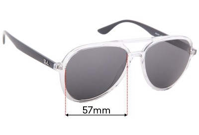 Ray Ban RB4376 Replacement Lenses 57mm wide 
