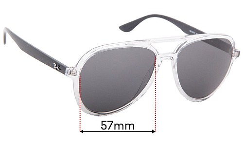 Ray Ban RB4376 Replacement Lenses 57mm wide 