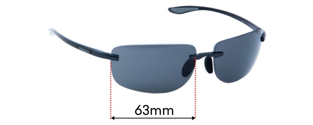 Sunglass Fix Replacement Lenses for Serengeti Rotolare - 63mm Wide
