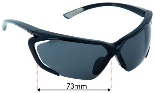 Sunglass Fix Replacement Lenses for Specialized Tarzo - 73mm Wide 