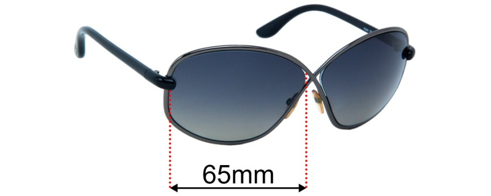 Tom Ford Brigitte TF160 Replacement Lenses 65mm Wide