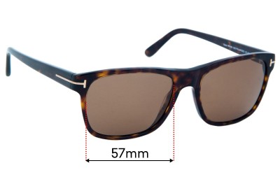 Tom Ford Giulio TF698 Replacement Sunglass Lenses - 57mm wide 
