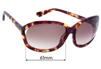 Tom Ford Vivienne TF278 Replacement Sunglass Lenses - 61mm Wide 