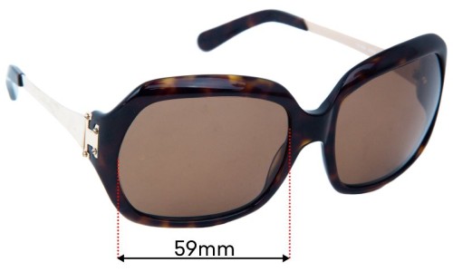 Sunglass Fix Replacement Lenses for Tory Burch TY 7009 - 59mm Wide 