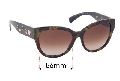 Sunglass Fix Replacement Lenses for Versace MOD 4314 - 56mm Wide 