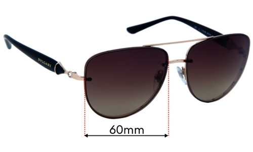 Sunglass Fix Replacement Lenses for Bvlgari 6086B - 60mm Wide 