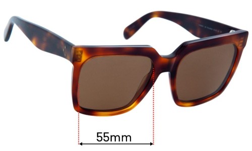 Sunglass Fix Replacement Lenses for Celine CL 40055I - 55mm Wide 