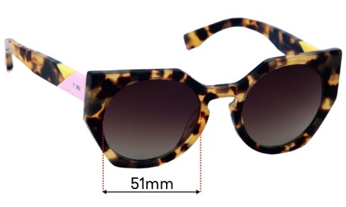 Fendi FF 0151/S Replacement Sunglass Lenses - 51mm wide 