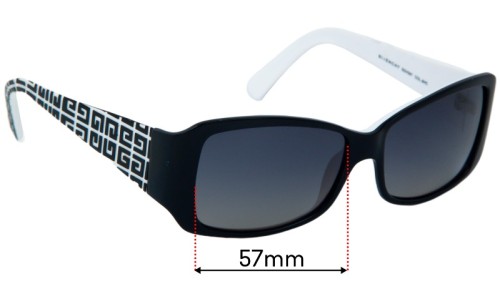 Sunglass Fix Replacement Lenses Givenchy SGV567 - 57mm Wide 