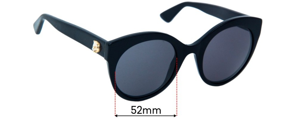 Gucci GG0028S Replacement Lenses - 52mm