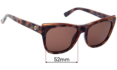 Gucci GG3783 Replacement Lenses 52mm wide 