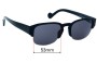 Sunglass Fix Ersatzgläser für Moncler ML 0125 - 53mm Wide 