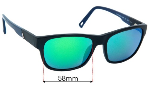 Sunglass Fix Replacement Lenses for Nautica N6208S - 58mm Wide 