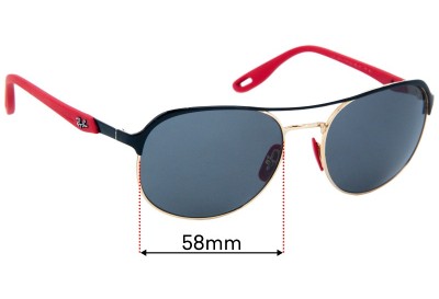 Ray Ban RB3685M Scuderia Ferrari Collection Replacement Lenses 58mm wide 