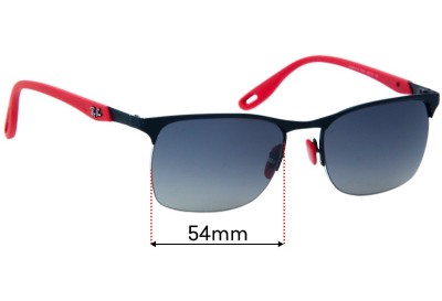 Ray Ban RB8416M Scuderia Ferrari Collection Replacement Lenses 54mm wide 