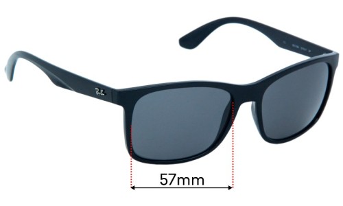 Sunglass Fix Replacement Lenses for Ray Ban RB4232 - 57mm wide 