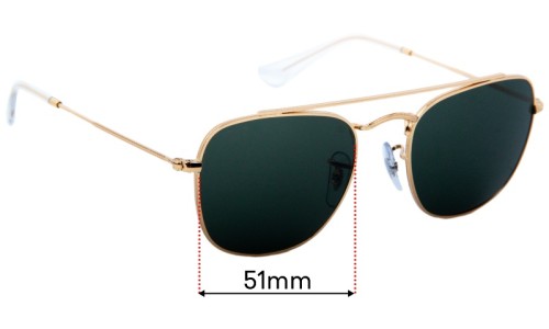 Ray Ban RB3557 Replacement Lenses 51mm wide 
