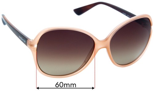 Sunglass Fix Lentes de Repuesto para Sunglass Hut HU 2001 - 60mm Wide Sunglass Hut HU 2001 Lentes de Repuesto 60mm wide