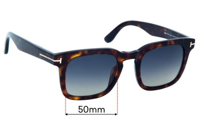 Tom Ford Dax TF751 Replacement Lenses 50mm wide 