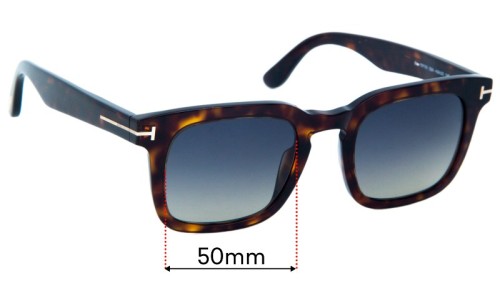 Tom Ford Jameson TF752 Replacement Sunglass Lenses - 50mm 