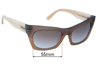Tom Ford Kasia TF459 Replacement Lenses 55mm wide 
