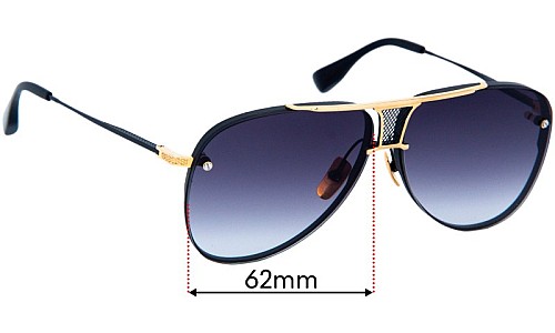 Sunglass Fix Replacement Lenses for Dita Decade Two - 62mm Wide 