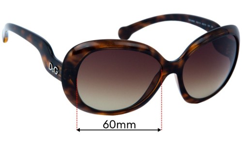 Sunglass Fix Replacement Lenses for Dolce & Gabbana DG8063 - 60mm Wide 