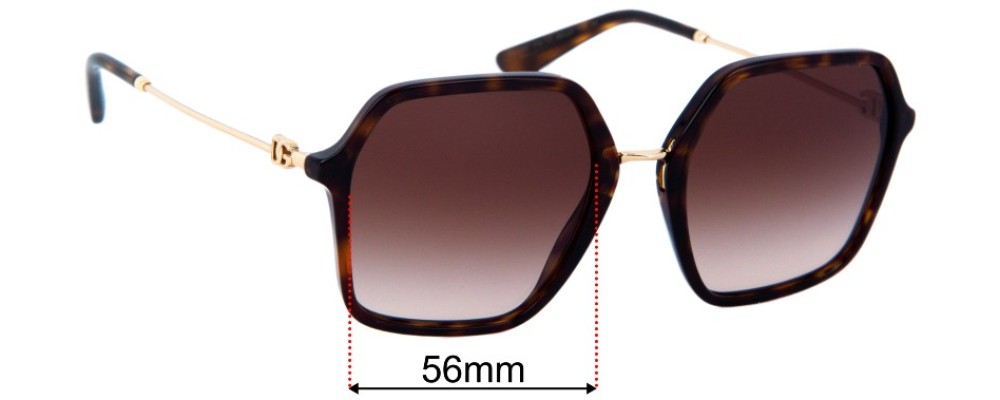 Sunglass Fix Replacement Lenses for Dolce & Gabbana DG4422 - 56mm Wide
