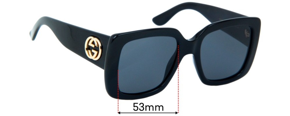 Gucci GG0141S Replacement Lenses - 53mm