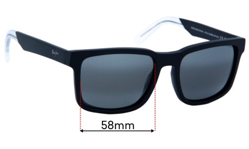  Sunglass Fix Replacement Lenses for Maui Jim MJ862 Stone Shack - 55mm Wide 