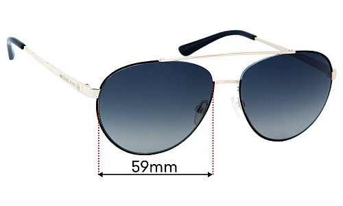 Michael Kors MK1071 Aventura Replacement Sunglass Lenses - 59mm 