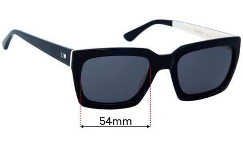 Sunglass Fix Replacement Lenses for Otis Valentine - 54mm Wide Otis Valentine Replacement Lenses 54mm wide