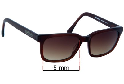 Sunglass Fix Replacement Lenses for Peter Morrissey 1312107 - 51mm Wide 