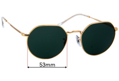 Ray Ban RB3565 Jack Replacement Lenses 53mm wide 