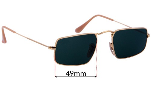 Ray Ban RB3957 Julie Replacement Sunglass Lenses - 49mm 